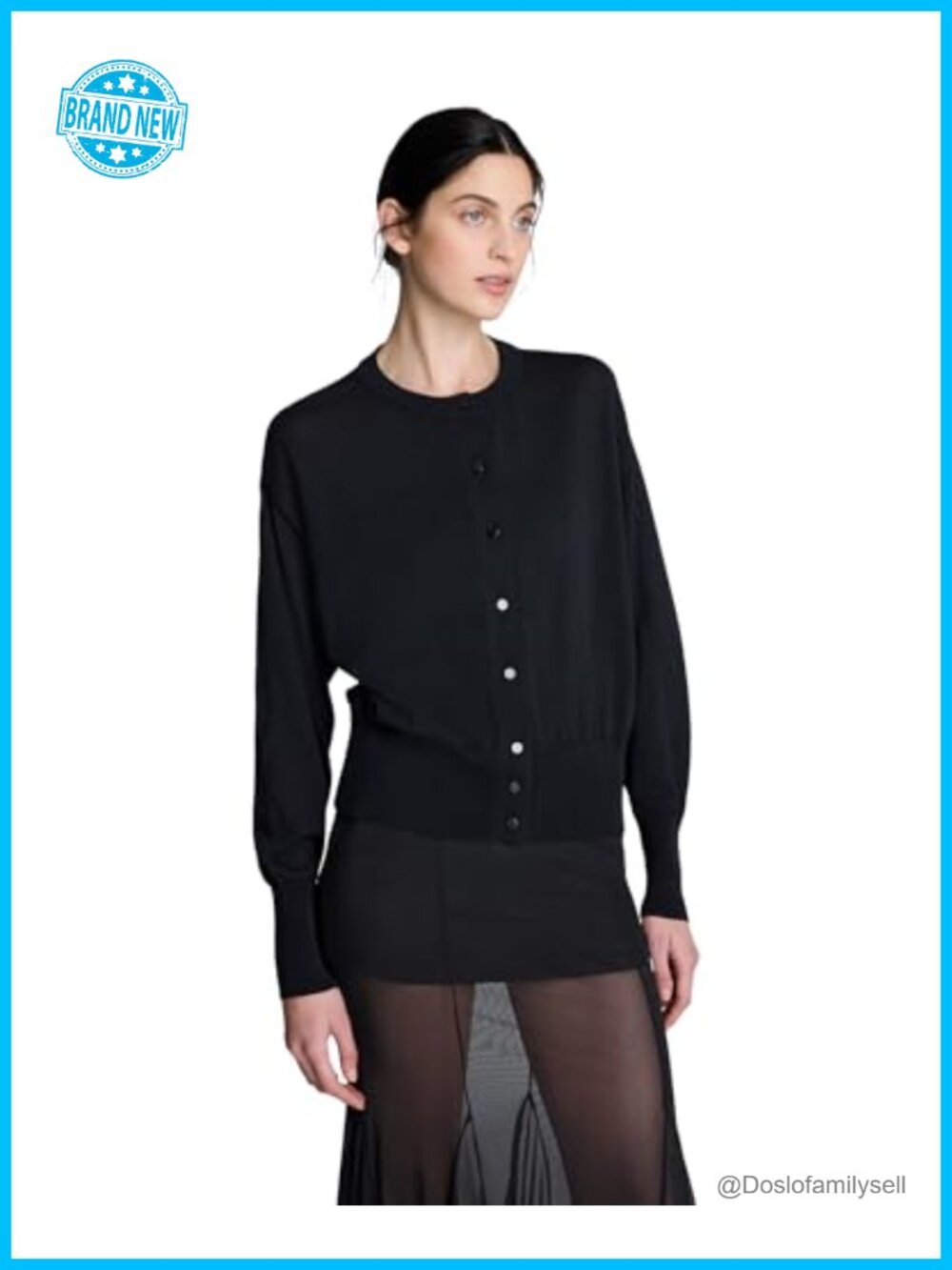 Long Sleeve Semi Sheer Button Front Cardigan Sweater